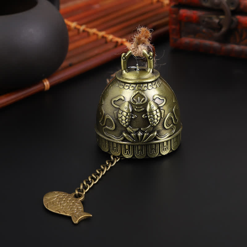 Feng Shui mystic zen Koi Fish Dragon Elephant Wind Chime Bell Luck Wall Hanging Decoration