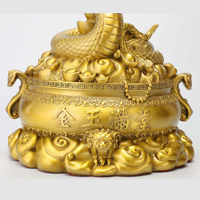 Year Of The Snake Copper Coins Ingots Treasures Fill The Home Brass Statue Home Decoration