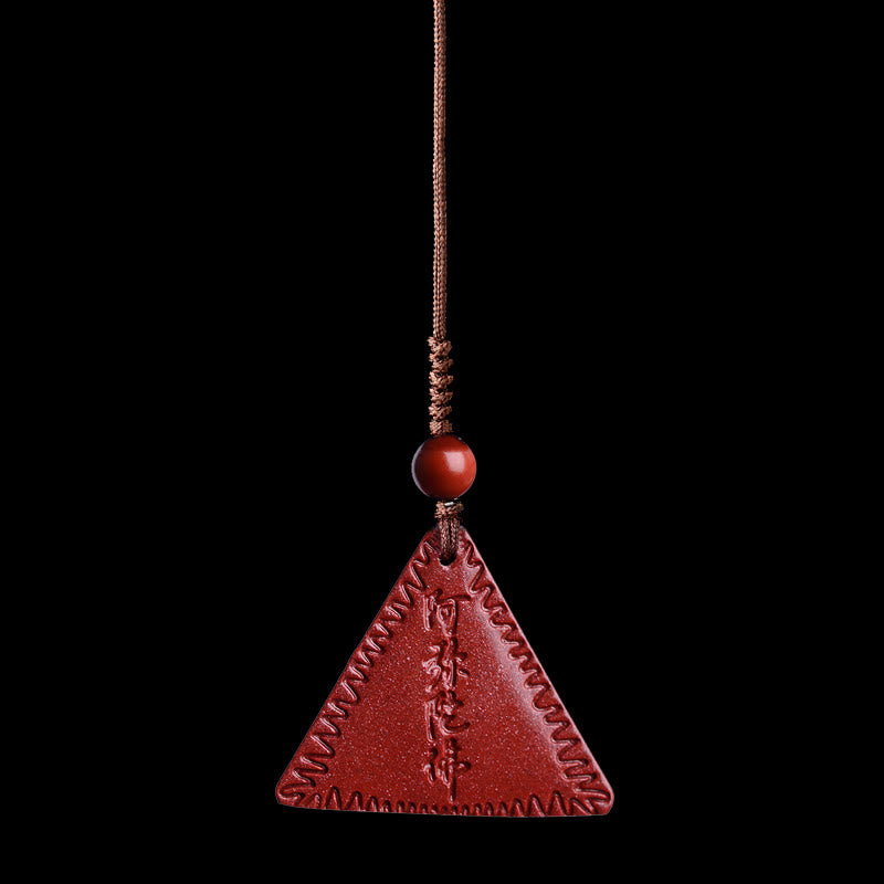 Cinnabar Amitabha Calm Necklace Pendant
