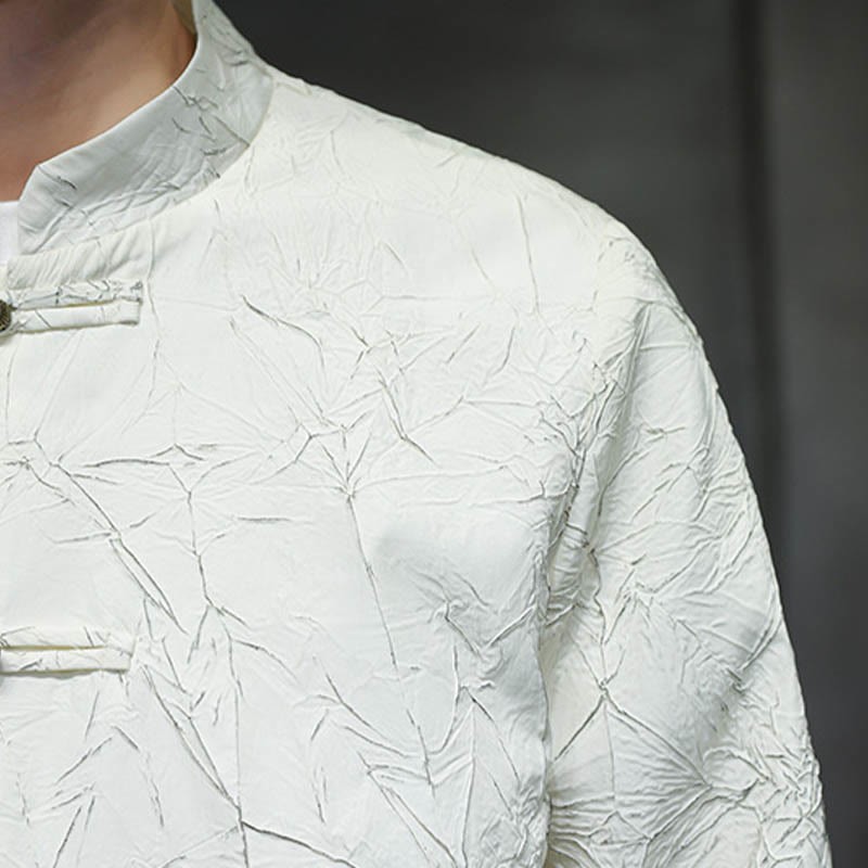 Tang Suit Casual Frog-button Long Sleeve Nylon Men's Jacket Shirt Clothing