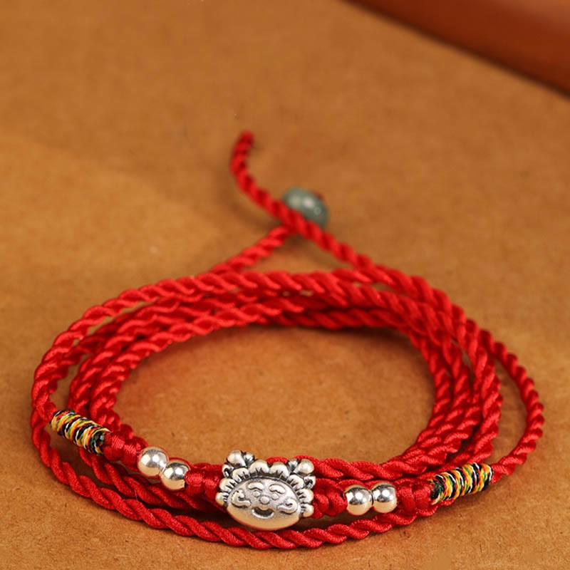 999 Sterling Silver Blessing Red String Belly Chain