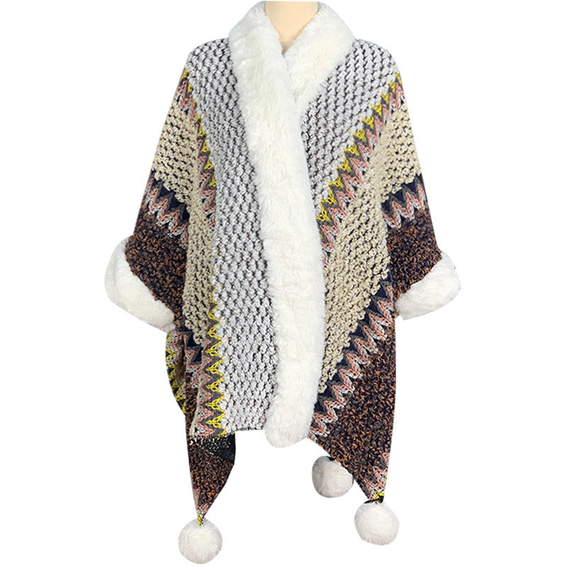 Tibetan Multicolored Striped Shawl Winter Cozy Travel Scarf Wrap