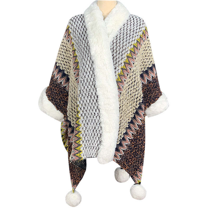 Tibetan Multicolored Striped Shawl Winter Cozy Travel Scarf Wrap