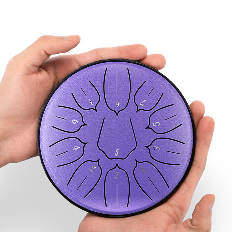 Steel Tongue Drum Sound Healing Meditation Yoga Lotus Drum Kit 11 Note 6 Inch