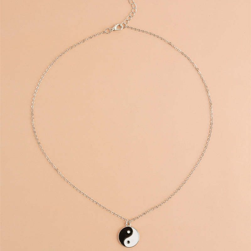 2Pcs Yin Yang Harmony Balance Necklace Pendant
