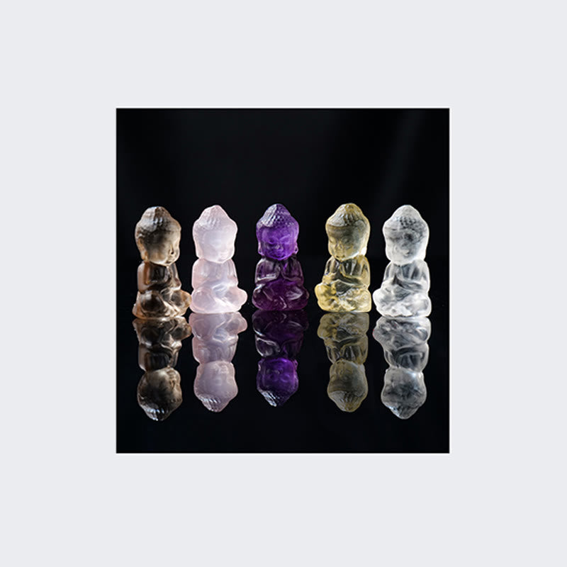 Various Crystal Amethyst Pink Crystal White Crystal Citrine mystic zen Carved Spiritual Healing Necklace Pendant Decoration (Extra 30% Off | USE CODE: FS30)