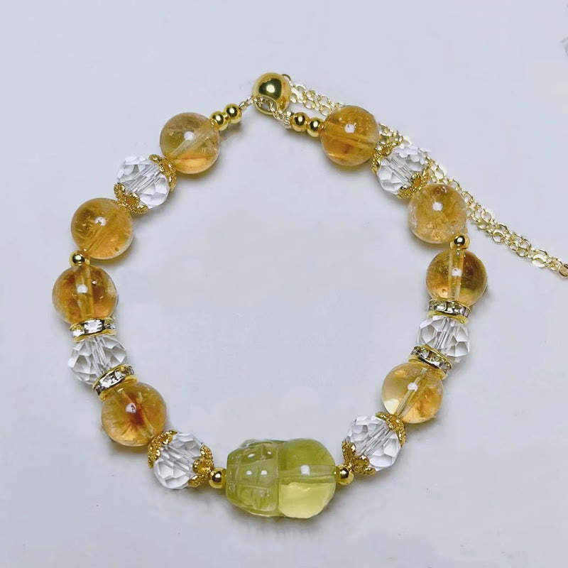 Natural Citrine Pixiu Prosperity Bracelet