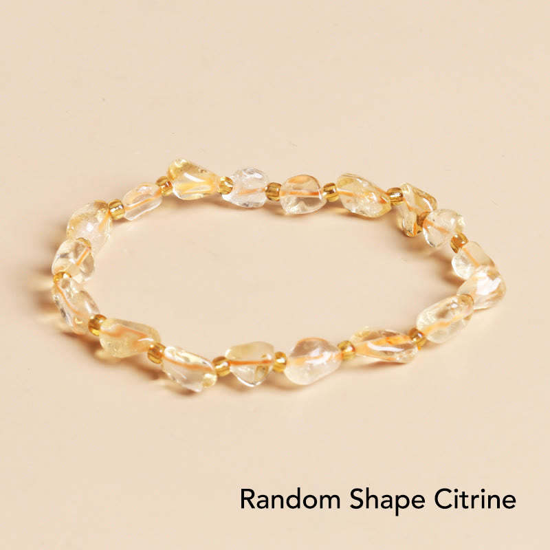 Natural Irregular Shape Stone Crystal Meditation Balance Bracelet