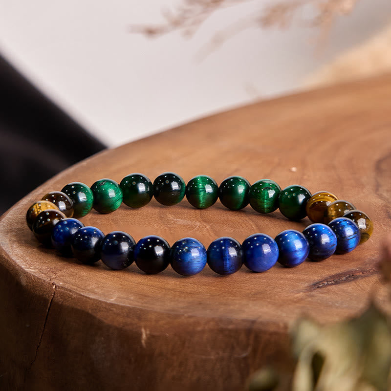 Blue Tiger Eye Green Tiger Eye Tiger Eye Balance Bracelet