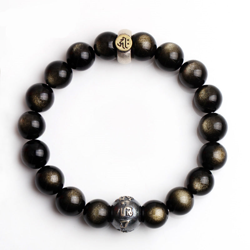 Chinese Zodiac Natal mystic zen Obsidian Purification Bracelet