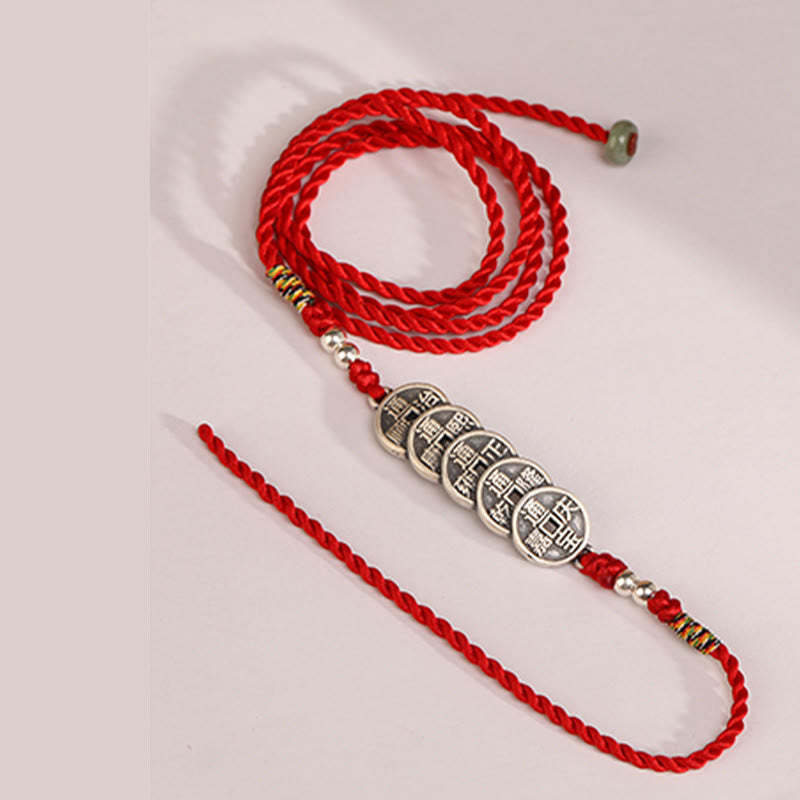 999 Sterling Silver Blessing Red String Belly Chain