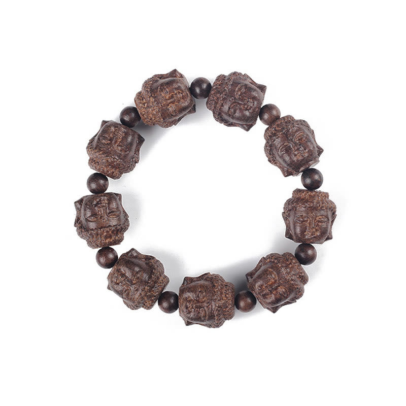 Agarwood mystic zen Carved Calm Bracelet