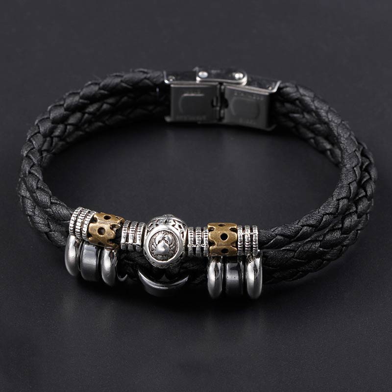 12 Constellations of the Zodiac Hematite Protection Bracelet