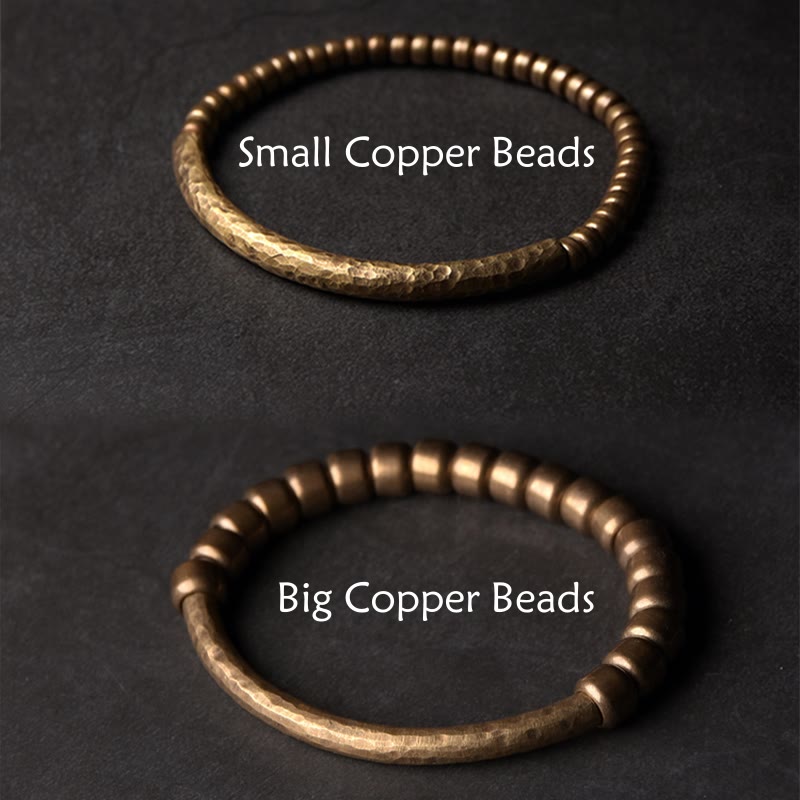 Simple Design Copper Brass Bead Luck Wealth Bracelet