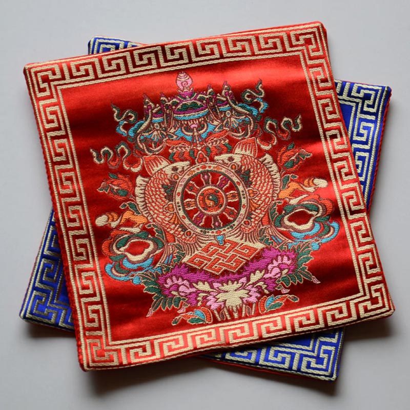 Prayer Altar Mat Healing Meditation Vajra Auspicious Symbols