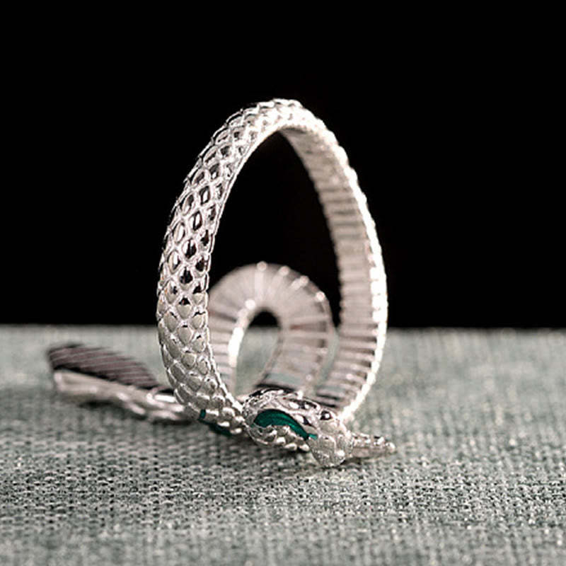 925 Sterling Silver Year Of The Snake Adjustable Blessing Ring