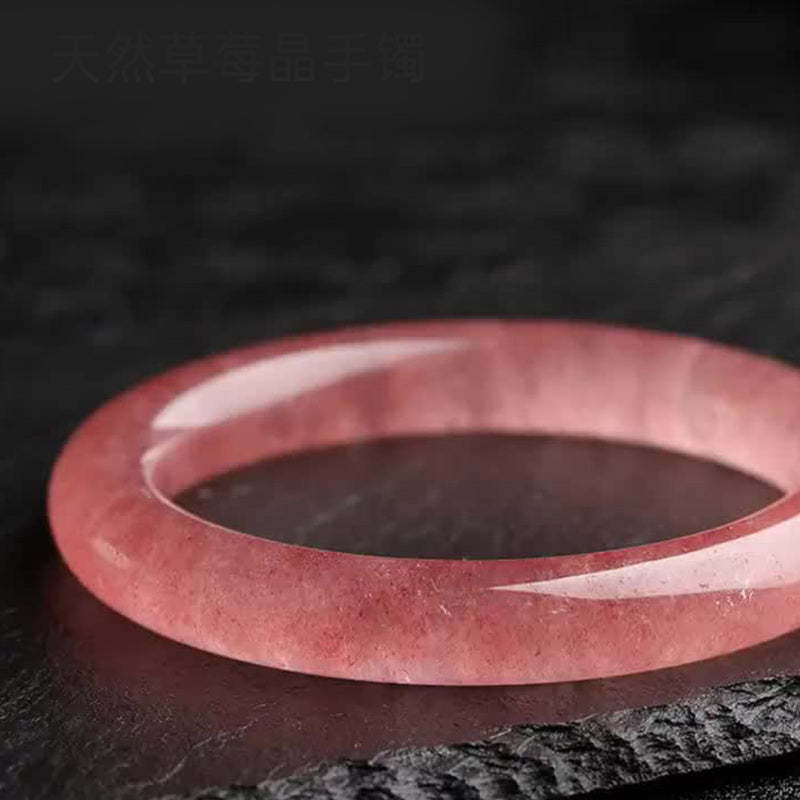 Natural Strawberry Quartz Love Healing Bracelet Bangle