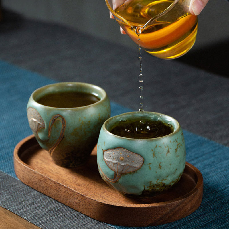 Lotus Pod Engraved Teacup Kung Fu Tea Cup