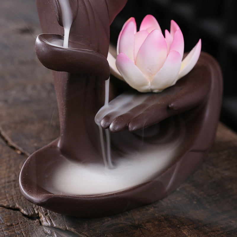 Tibetan Lotus Blessing Incense Burner Decoration