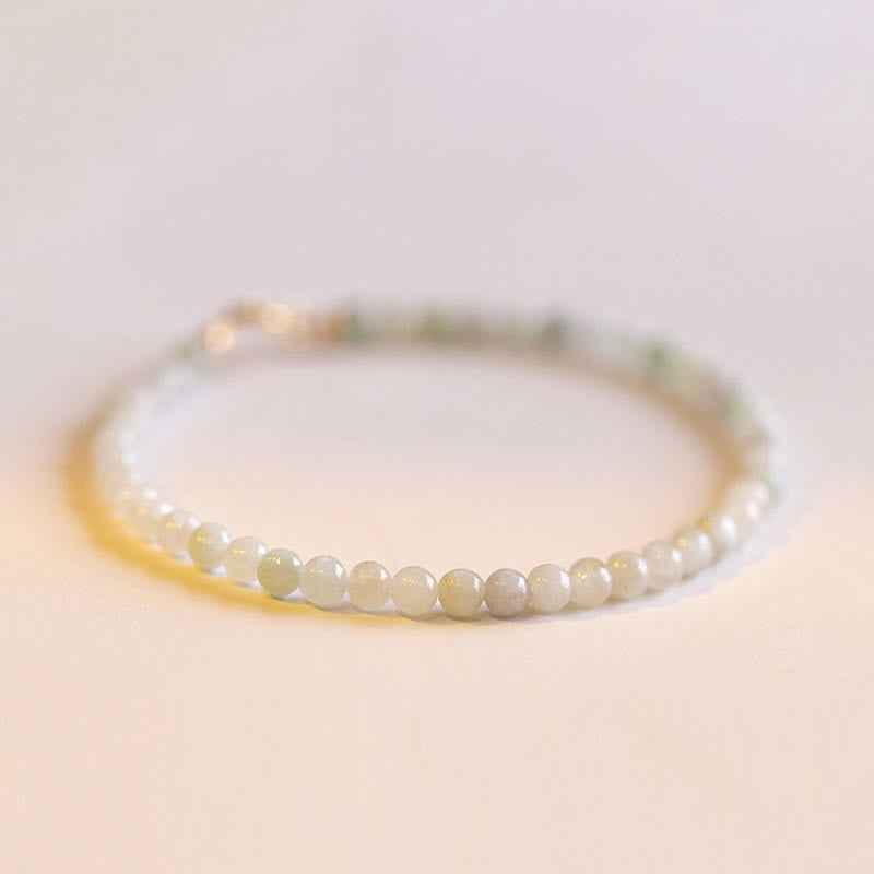 2mm Jade Ultra-thin Beads 14k Gold Plated Copper Luck Bracelet