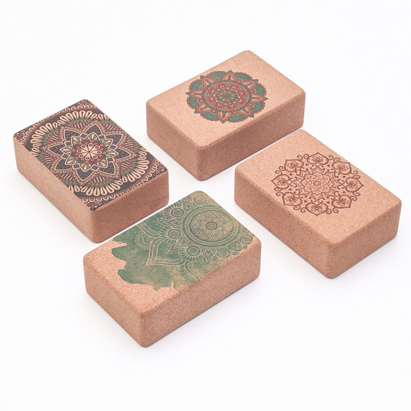 Tibetan Mandala Mindful Yoga Cork Block