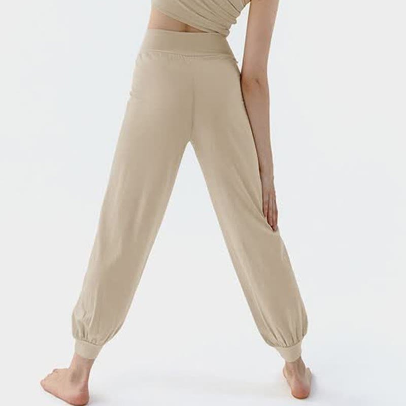 Casual Plain High Waist Quick Drying Women's Leica Pants