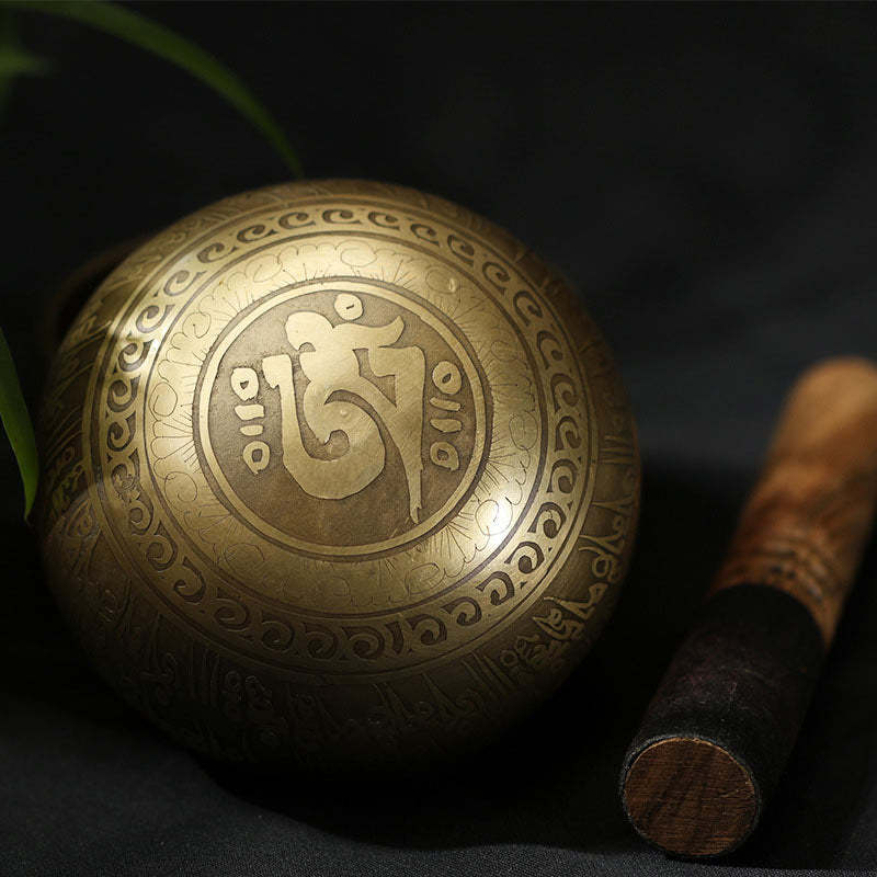 Tibetan Meditation Sound Bowl Handcrafted for Healing and Mindfulness Singing Bowl Set