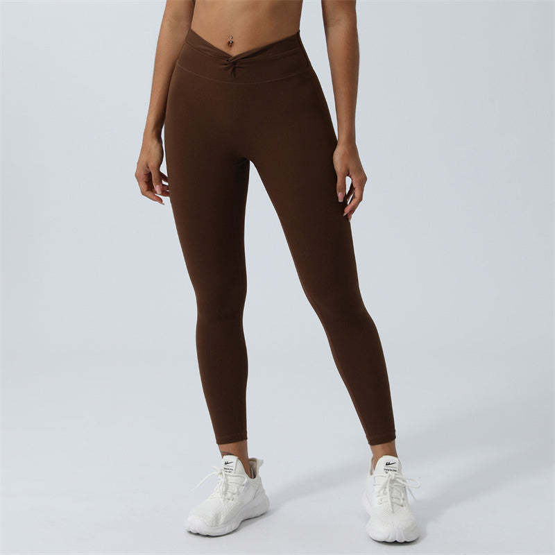 Women Workout Long Sleeve Crisscross Backless Top Tee Leggings Sports Fitness Yoga Outfit
