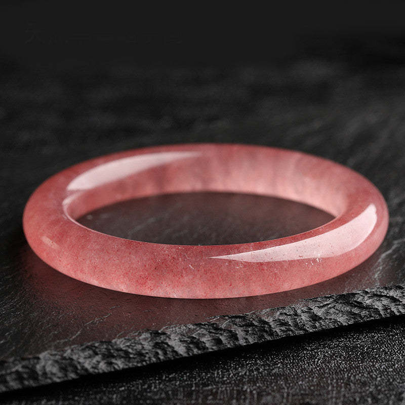 Natural Strawberry Quartz Love Healing Bracelet Bangle