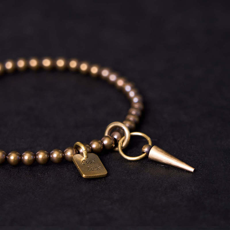 Vintage Copper Brass Beads Fortune Balance Bracelet