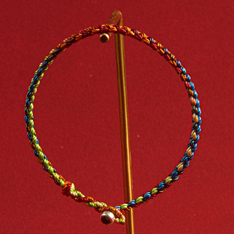 May you be blessed with peace and safety in all four seasons Lucky Multicolored Bracelet