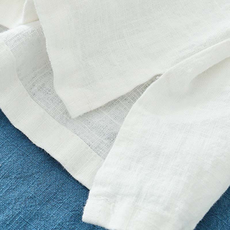 Ramie Linen Blouse Women Shirt Top Chinese Hanfu Style Clothing