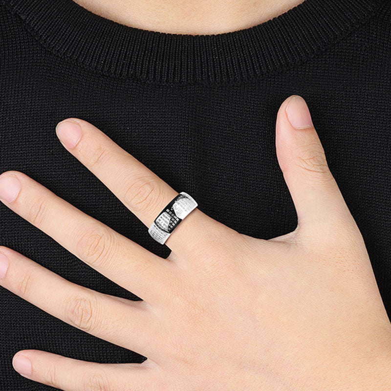 FengShui Buddhism Ancient Heart Sutra Lucky Ring