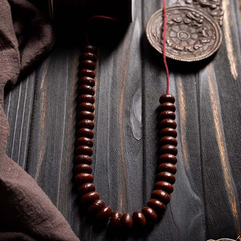 Natural Tibet 108 Mala Beads Purple Bodhi Seed Hetian Cyan Jade Copper Dorje Peace Bracelet