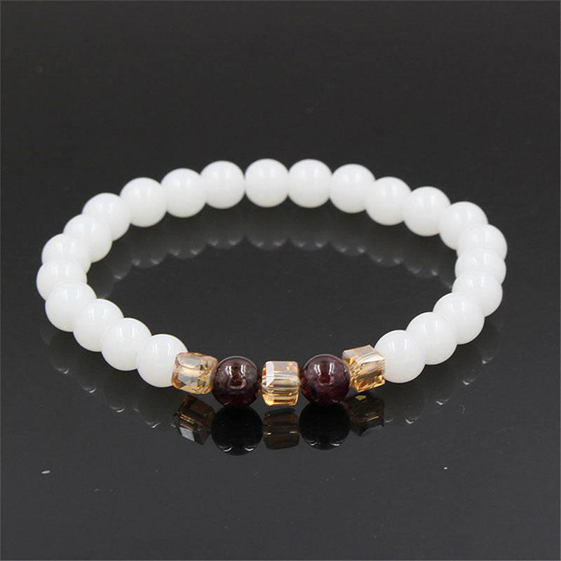 Natural White Jade Protection Bracelet