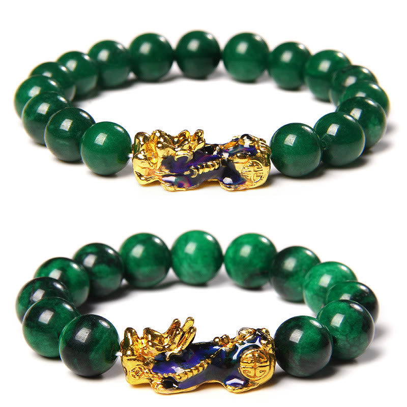 Pixiu Jade Abundance Protection Bracelet