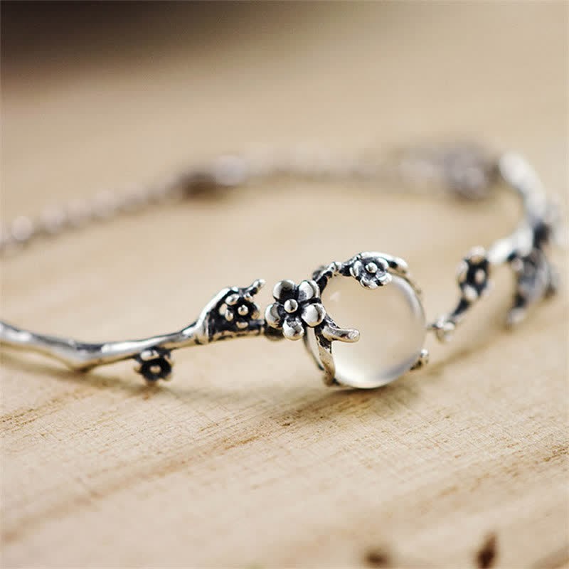 Plum Blossom Chalcedony Positive Bracelet