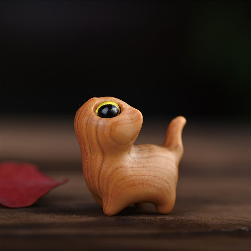 Green Sandalwood Ebony Wood Sandalwood Small Leaf Red Sandalwood Mini Lucky Cat Peace Decoration