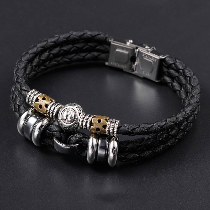 12 Constellations of the Zodiac Hematite Protection Bracelet