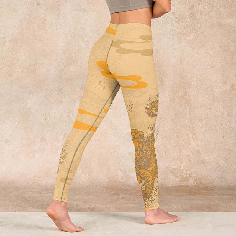 PiXiu Clouds Pattern Gym Leggings Women's Yoga Pants