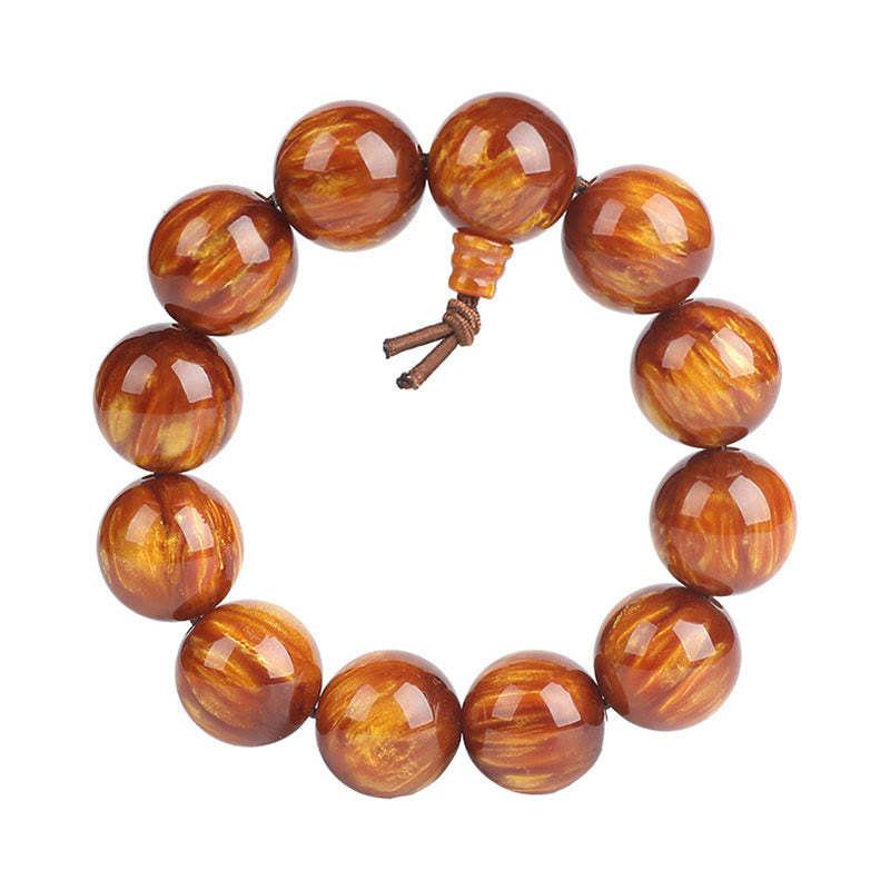 Golden Sea Willow Success Positive Bracelet Mala