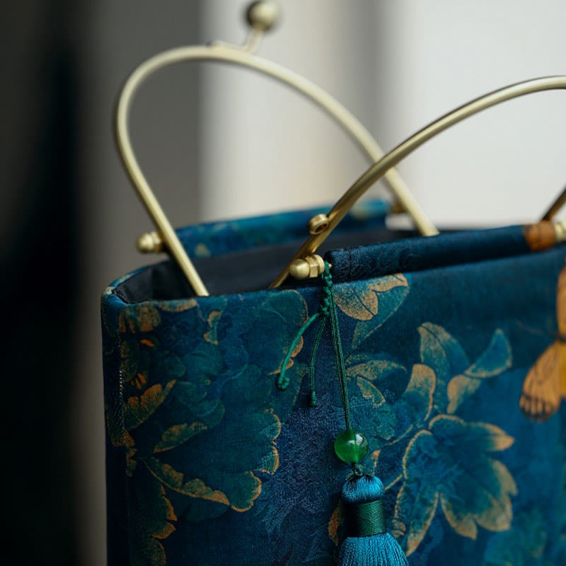 Leaves Butterfly Metal Chain Crossbody Bag Shoulder Bag Handbag