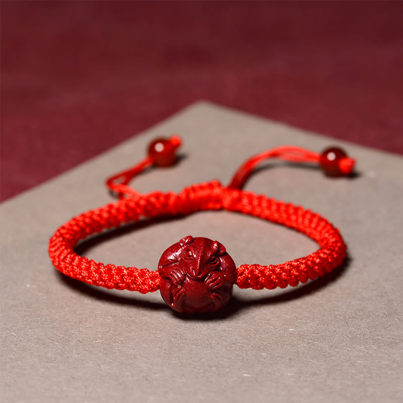 Chinese Zodiac Red String Cinnabar Blessing Bracelet
