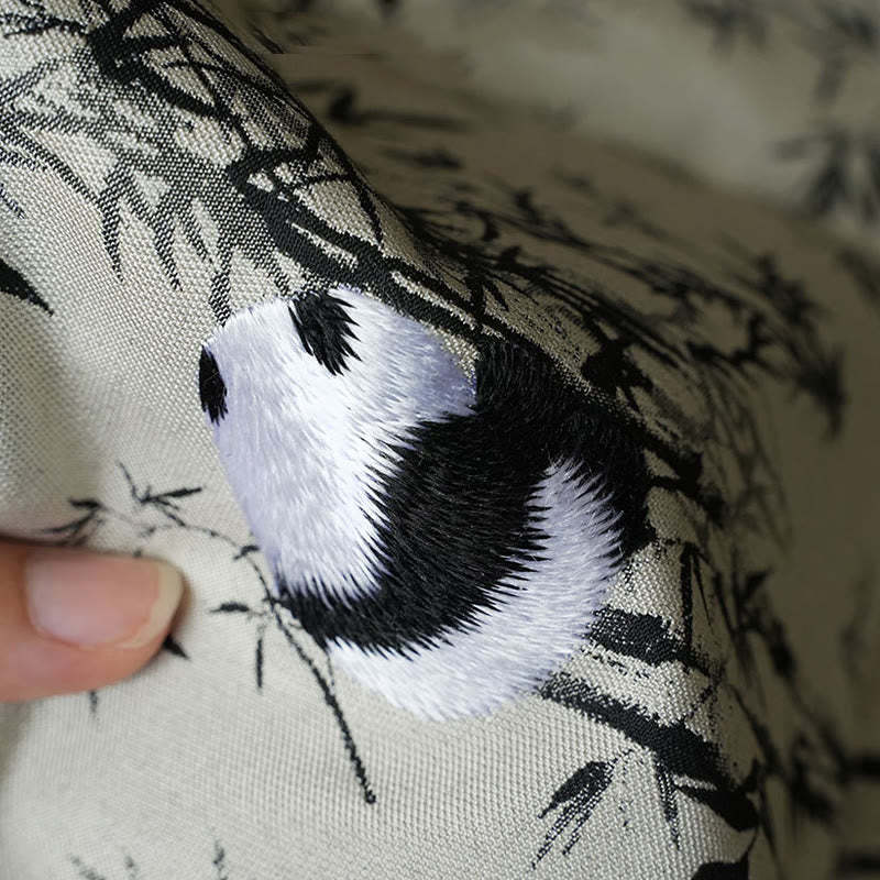 Panda Bamboo Magpie Embroidery Crossbody Bag Hangbags