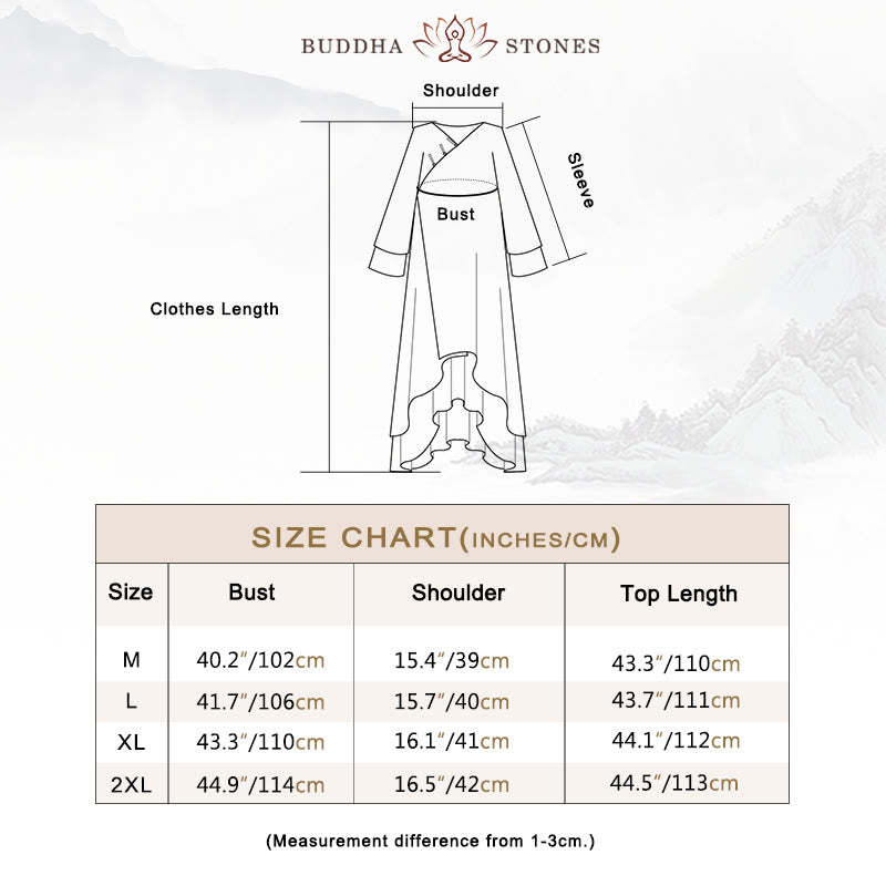 V-Neck Midi Tunic Dress Wide Leg Pants Meditation Zen Practice Dance Clothing
