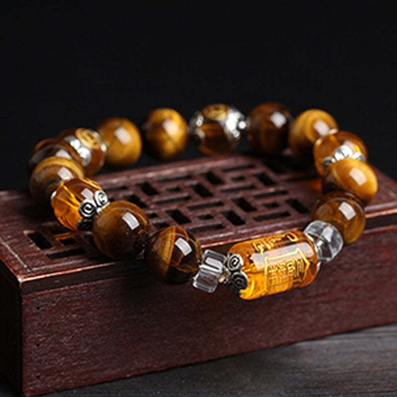 Tiger Eye Bead Fortune Prosperity Bracelet