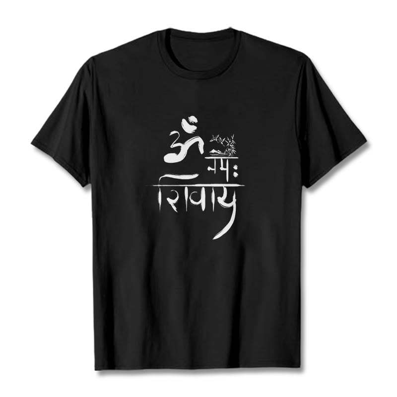 OM NAMAH SHIVAYA Crane Bamboo Cotton Tee T-shirt