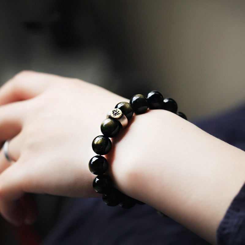 Chinese Zodiac Natal mystic zen Obsidian Purification Bracelet