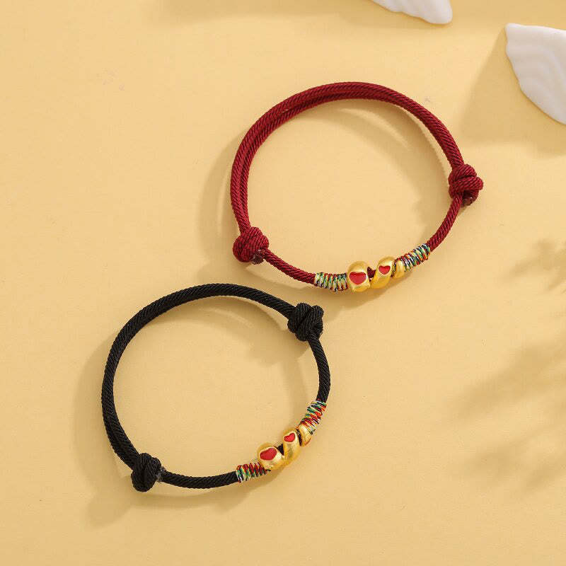 Red String Copper Alloy Love Year Of The Snake Protection Braided Bracelet