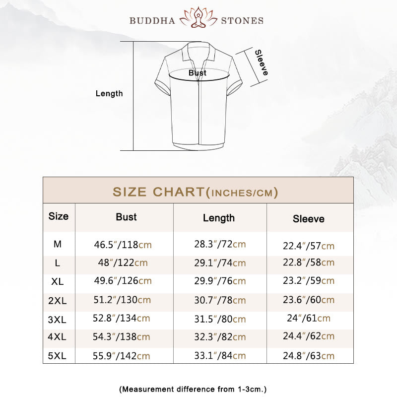 Men's Shirt Solid Color Lapel Top Short Sleeve Comfy Button Crease Linen Shirt